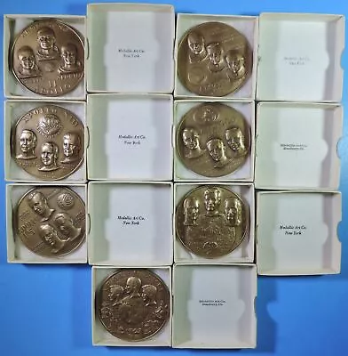 Complete Set Apollo 11 12 13 14 15 16 17 Bronze Medallic Art Co. 2.5  Medals • $299.99