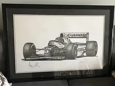 Alan Stammers Study Of Damon Hill Only 750 Made Signed & Framed! Unique! • £199.99