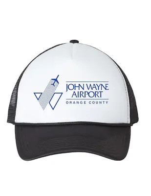 Vintage JOHN WAYNE ORANGE COUNTY AIRPORT Retro Trucker Hat Adjustable Cap • $21