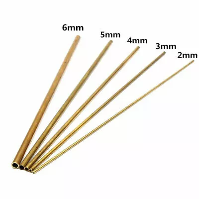 30cm Long Round Brass Tube Pipe Tubing Inner Diameter 2mm 3mm 4mm 5mm 6mm • $2.02