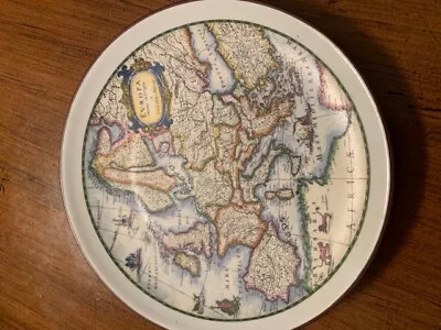 Vintage M.W. Reutter Porzellan Plate With Map Of Europe - W Germany 7 3/4 Inches • $20