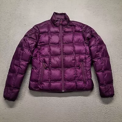 Eddie Bauer First Ascent Storm Down Puffer Womens Jacket Medium Purple Full Zip • $39.56