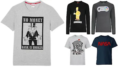 Mens Character T Shirt Tops Ex Store Novelty Short Long Sleeve S - Xxxxxxl New • £4.99