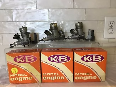 Vintage 3 K&B .40 Model 8011  Model Airplane Engine R/C For Parts / FIX • $12