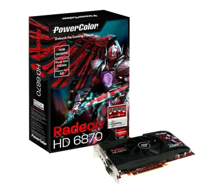 POWERCOLOR ATI Radeon HD 6870 1 GB DDR5 2 DVI/1 HDMI/2 Mini DisplayPort • $83