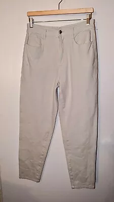 £15 • Buy MAC Jeans Ladies Cream Tapered Mom Jean Elasticated Stretch 30  Waist NWOT