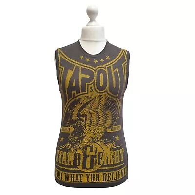 Sleeveless Cotton Tee Vest Tapout Brown Eagle Stand & Fight  Women's Uk S Eu 36 • £19.99