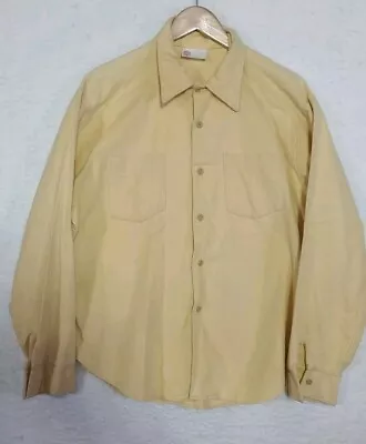 Vintage Kings Road Men's Long Sleeve Button-up Chamois Cloth Shirt Yellow  • $25.20