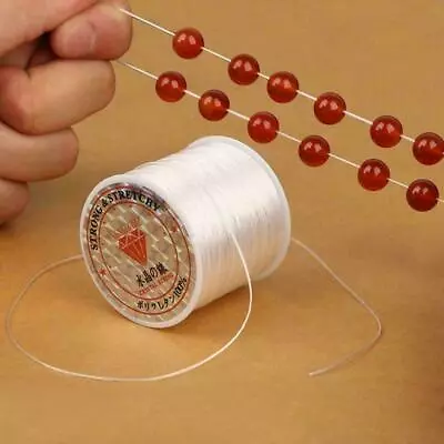 £1.46 • Buy 10m 0.8mm Elastic Wire Rope Elastic Beading Thread Necklace Bracelet For V9J5