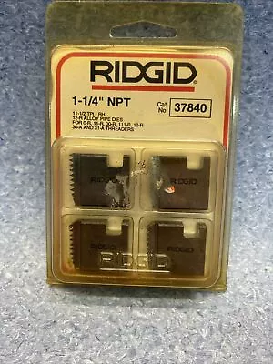 Ridgid 37840 1-1/4  Npt Pipe Threading Dies Rh 12-r O-r 11-r 111-r 00-r 31-a New • $49.69