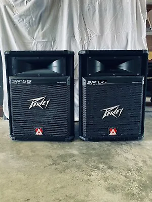 Two Peavey Loud Speaker System SP 6G - Good Condition 24.625  X 18.75  X 16.5  • $700