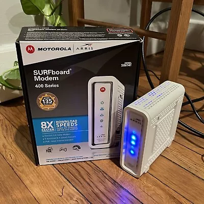 Motorola ARRIS SURFBoard Model SB6141 - DOCSIS 3.0 Cable Modem W/ Power Cord • $4.99