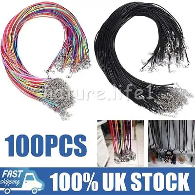 100X 2-Type Necklace Lobster Clasp Rope Cord String For Pendants • £11.79