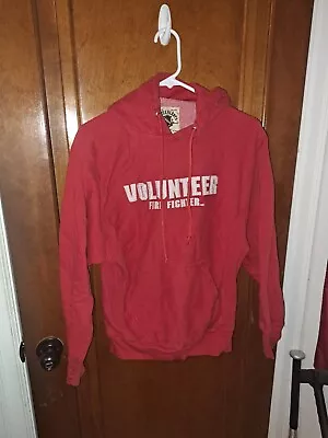 Steve & Barry's Mens Sz EXTRA Small Red Hoodie Volunteer Fire Fighter • $8.80