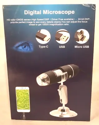 3in1 USB Digital Microscope 1000X 8 LED Magnification Handheld Endoscope Camera • $14.95