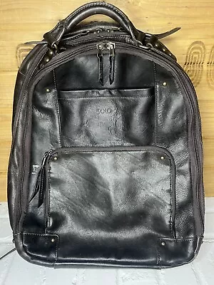 Solo Leather Backpack Distressed Retro Brown Sturdy Mens Womens Unisex Bag • $39.95