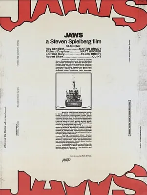 MONDO JAWS Poster Rafa Orrico  18” X 24” LE175 In Hand • $82.99