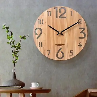 Modern Creative Fashion Wooden Wall Clock For Home Office School Patio Decor • £15.88