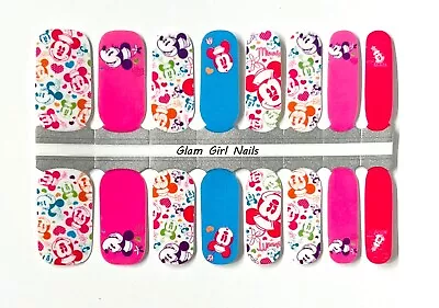 Rainbow Minnie Mouse Disney Vintage Nail Polish Strips / Nail Polish Wraps • $4.99