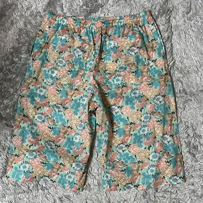 GUCCI Floral Pattern Flower Shorts Half Pants Men Size 46 Blue Pink Genuine USED • $242.23