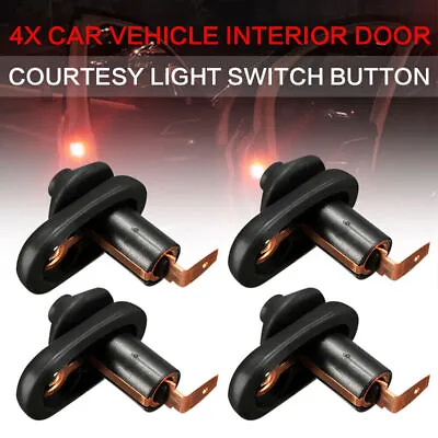 $10.46 • Buy 4Pcs Car Door Courtesy Light Lamp Switch Button Parts Car Interior Accessories