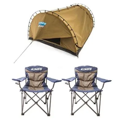 Adventure Kings Double Camping Swag Big Daddy Deluxe + 2x Throne Camping Chair • $288.90