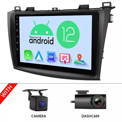 CAM+DVR+For 10-13 Mazda 3 Car Radio Stereo Android 12 9  GPS Navi CarPlay No DVD • $249.31