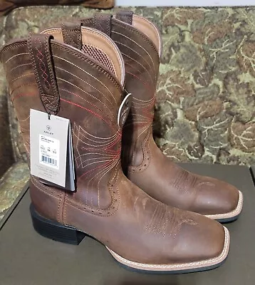 Ariat Sport Wide Square Toe Boots Size 10.5 D  Western Rodeo Work Mens 4LR NEW • $134.99