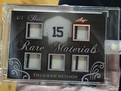 2017 Leaf Pearl Rare Materials 3/3 THURMAN MUNSON Multi (5) Jersey Relic Card • $248.88