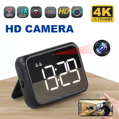 HD 1080P WiFi Alarm Clock Camera Night Vision Motion Sensor Security Nanny Cam • $55.09