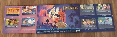 BT Disney Hercules Collector Pack 6 Normal Phonecards And 2 Very Rare Issue • £14.99