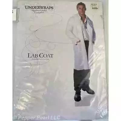 Lab Coat Costume Accessory White Adult One Size Doctor Mad Scientist Open Front • $14.99