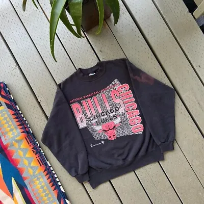Vintage 90s Chicago Bulls Champions Sweatshirt Adult Large Mens • $59.99