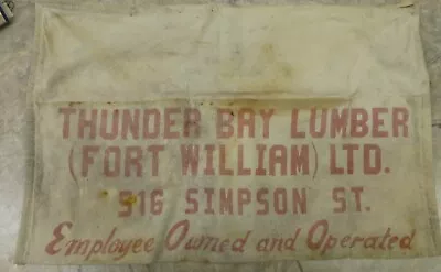 Vintage Cloth  Carpenters Nail  Apron Thunder Bay Lumber Fort Williams Canada   • $8.99