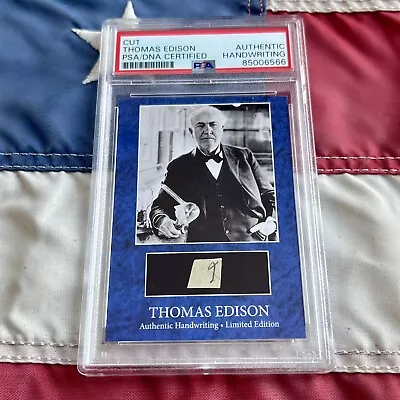 Thomas Edison Cut Handwritten Word Removed From An Autograph Letter Signed PSA • $125