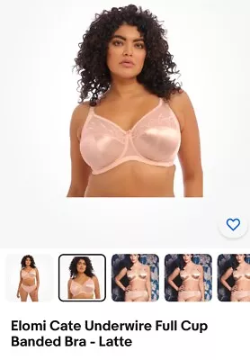 Elomi Cate Underwire Full Cup Banded Bra - Latte 44 J • $35