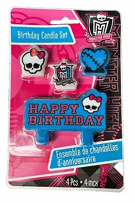 Monster High Party Supplies Birthday Candle Set 4pc. • $8.99