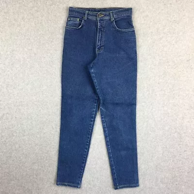 VINTAGE Gloria Vanderbilt Jeans Women 8 Blue Tapered Cotton High Rise 28x29 • $5.22