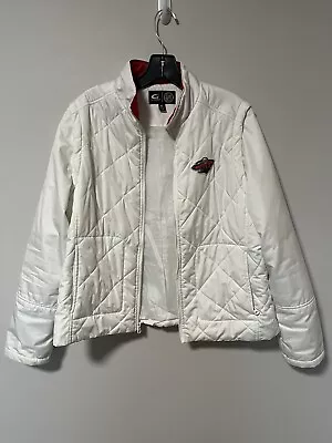 Minnesota Wild Hockey Womens Quilted Jacket White Size XL Official CLEAN • $21.99