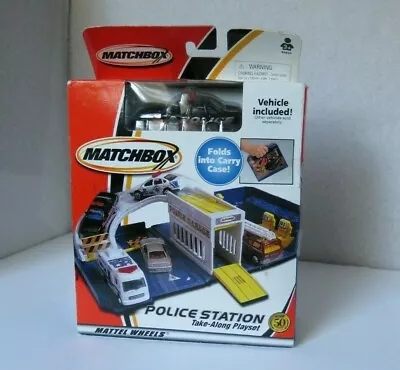 2001 Matchbox POLICE STATION TAKE-ALONG PLAYSET CARRY CASE • $53.47