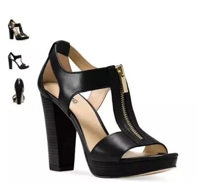 Michael Kors Berkley Platform Sandal-Black/Size 11m • $59.95