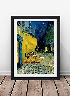 Van Gogh Cafe Terrace At Night Framed Print Wall Art Picture A1 A2 A3 Size • £19.99