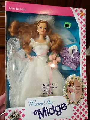 Mattel Barbie Wedding Day Midge #9606 New 1990 Doll Barbie's Best Friend • $62.88