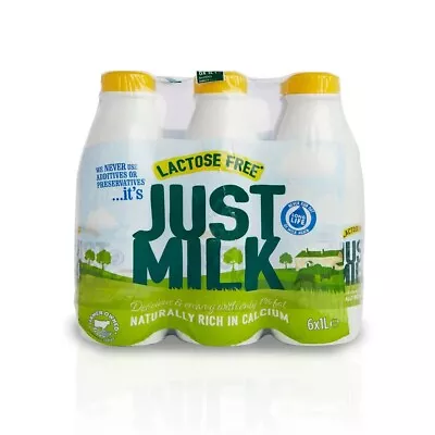 Candia Just Milk Lactose Free UHT Milk High Calcium Long Life 6 X 1L • £13.49