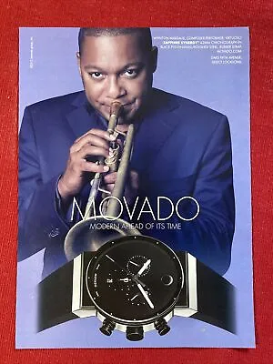 Wynton Marsalis For Movado Sapphire Synergy Watch Print Ad - Great To Frame! • $6.95