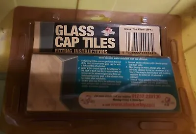 £20 • Buy GLASS BLOCKS CAP TILES 190 X 80mm CLEAR Pack Of 5