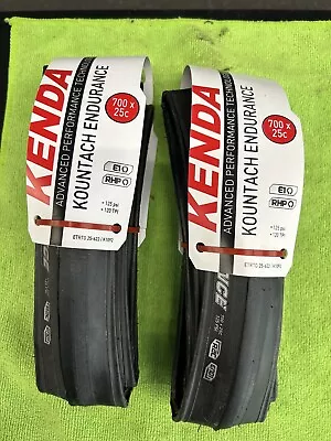 2 KENDA KOUNTACH  ENDURANCE K1092 FOLDING ROAD TIRES 700 X 25  C • $59.99