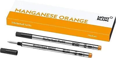 Montblanc Rollerball 2 X Pen Refill Medium Manganese Orange 124524 • $34.99