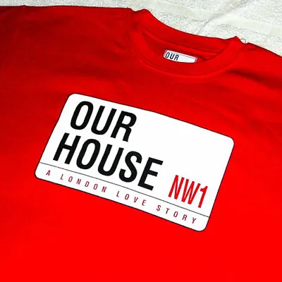 Our House Madness Musical - Size L - Red T Shirt - Suggs Ska Two 2 Tone Kix79 • £5.99