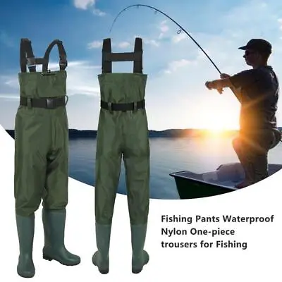 New  Fishing Jumpsuit Wader Hunting Suit Nylon Half Body Wading Pants • $232.23